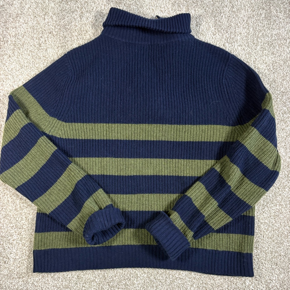 Kule Morgan Wool Cashmere Striped 1/4 Zip Sweater Size small - Picture 7 of 7